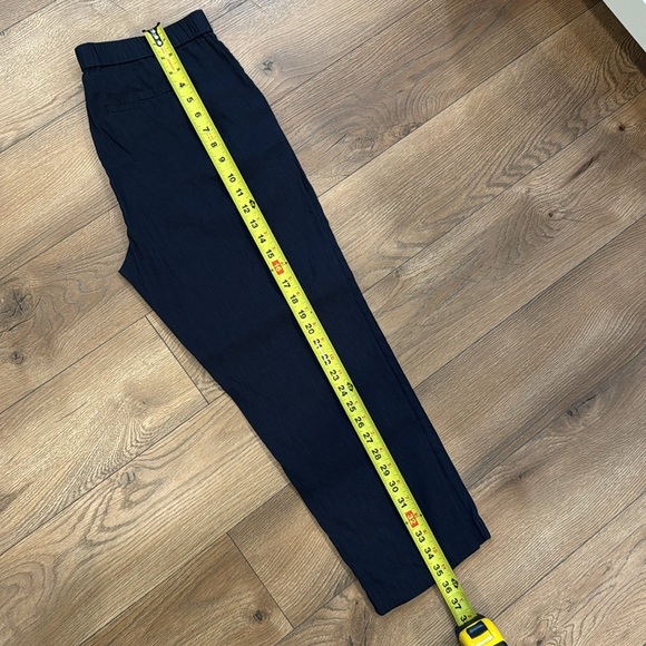 J. Jill Women’s Linen Stretch 3/4 Pants Pockets Navy Blue Size M - Picture 6 of 8